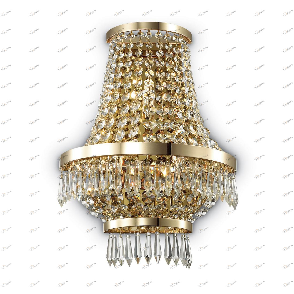 Настенный светильник Ideal Lux Caesar AP3 Oro IDEAL LUX  103568 Золото;прозрачный 