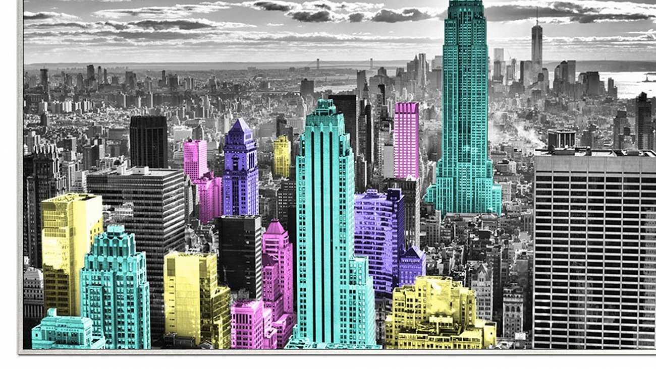 Постер прямоугольный на художественной бумаге 80х60 см New York EVENHOME ДИЗАЙНЕРСКИЕ 00-3878770 Разноцветный  - Вид №1