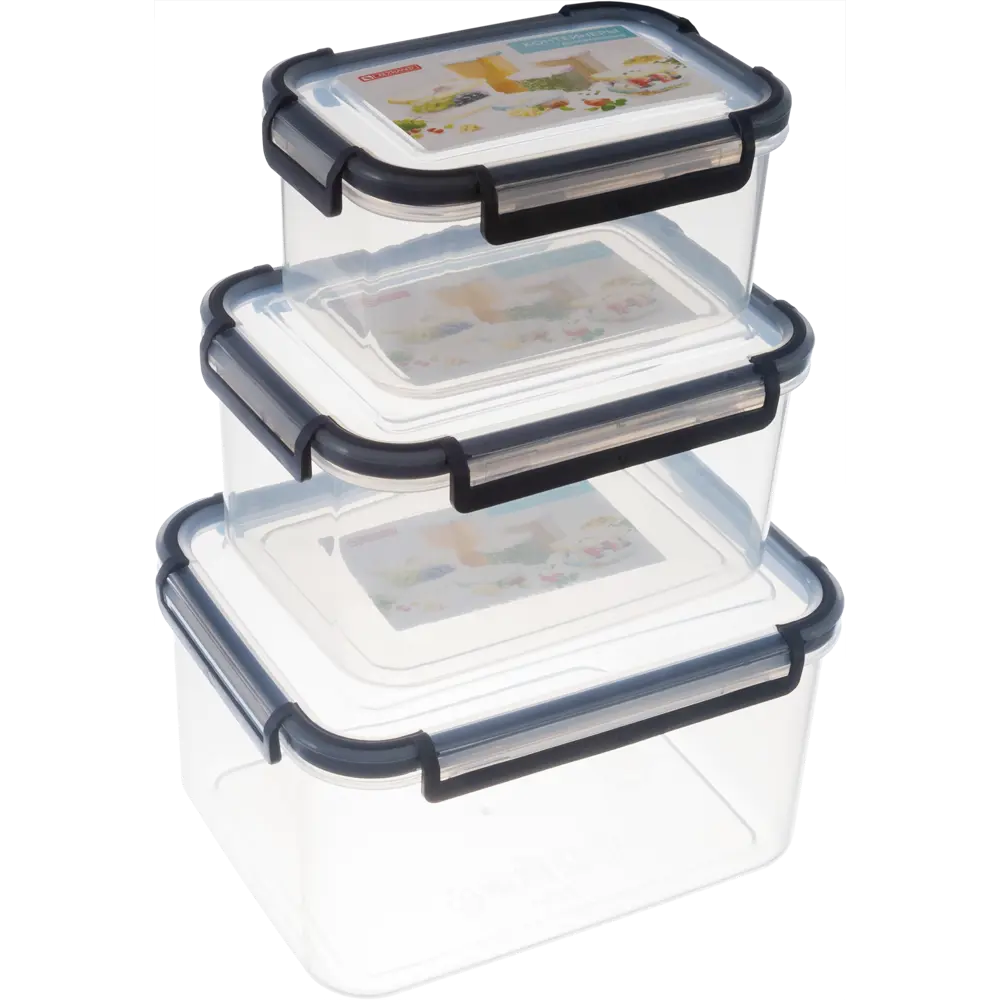 Santreyd: Набор герметичных контейнеров для хранения продуктов 3 в 1 84841767 STLM-0055942 - Вид №4