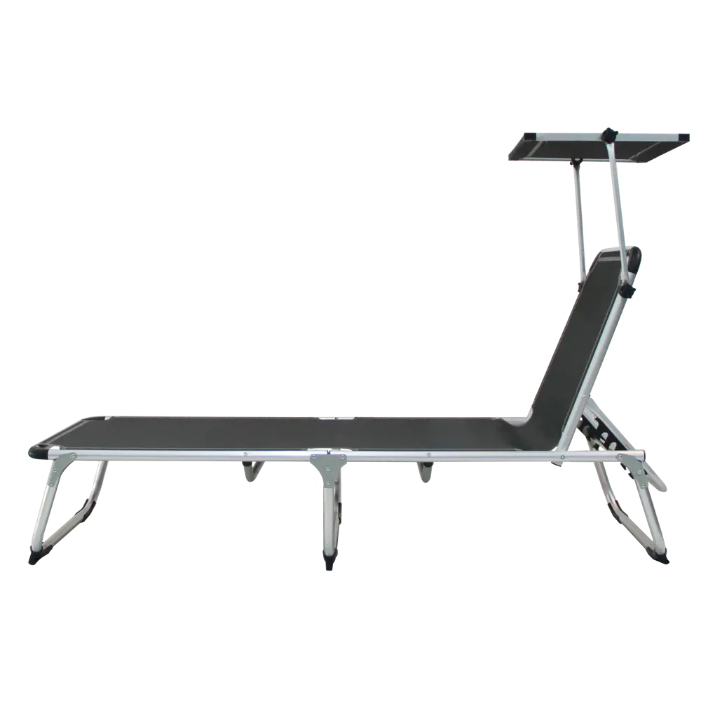 Шезлонг складной Azur 188x61x30 см алюминий/текстилен цвет серый 82558762 STLM-2042039 Santreyd  - Вид №7