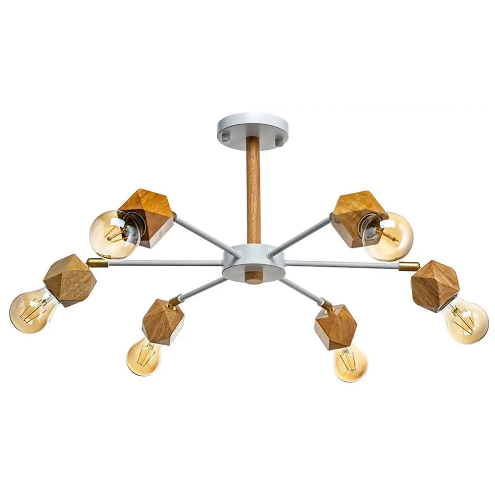 Люстра потолочная Lamplandia Woodland L1469, 6 ламп, 20 м², цвет белый STLM-2095057 - Вид №2