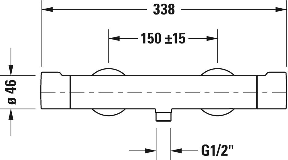 Duravit Термостатический смеситель для душа внешний C.1 sun-id-1486248 - Вид №3