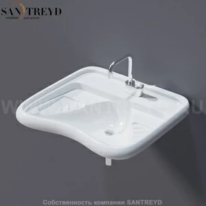 G1009Z Подвесная раковина настенная прямоугольная Ceramica Flaminia Disabili белая