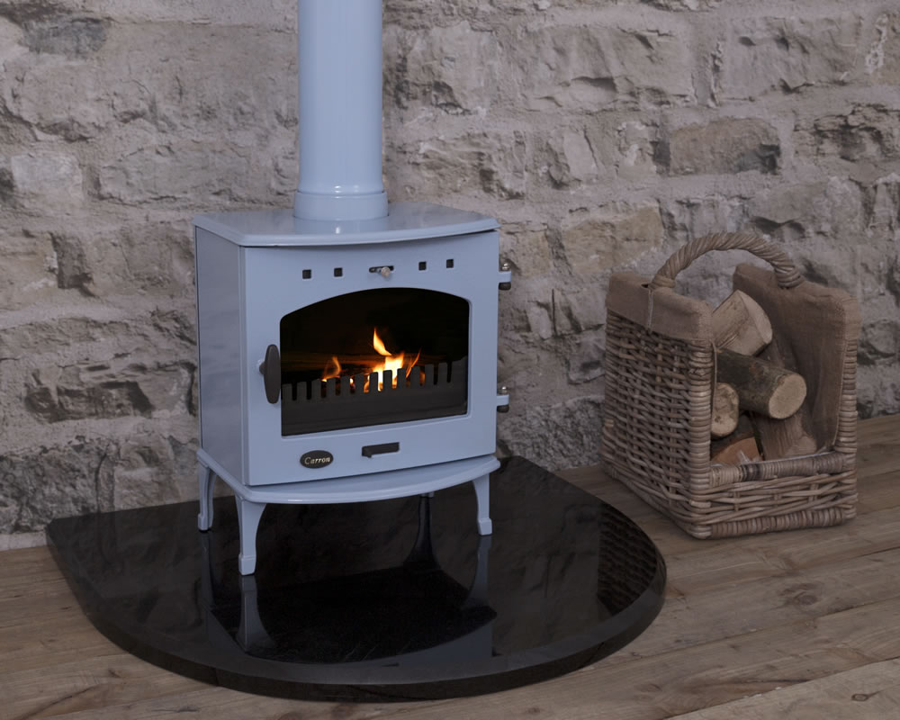 HEF291 Изогнутая печь из черного гранита Сarronheating  - Вид №1