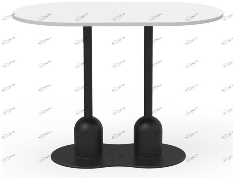 Vela Arredamenti Высокий овальный железный стол Thypa sun-id-1425468