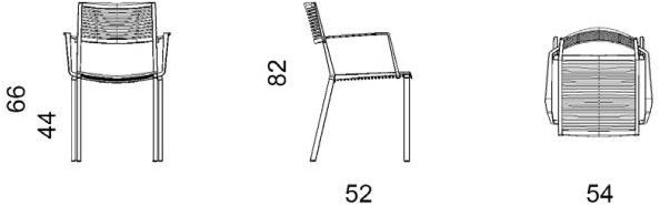 FAST Штабелируемый алюминиевый садовый стул с подлокотниками Omnia selection 1502 - Вид №5
