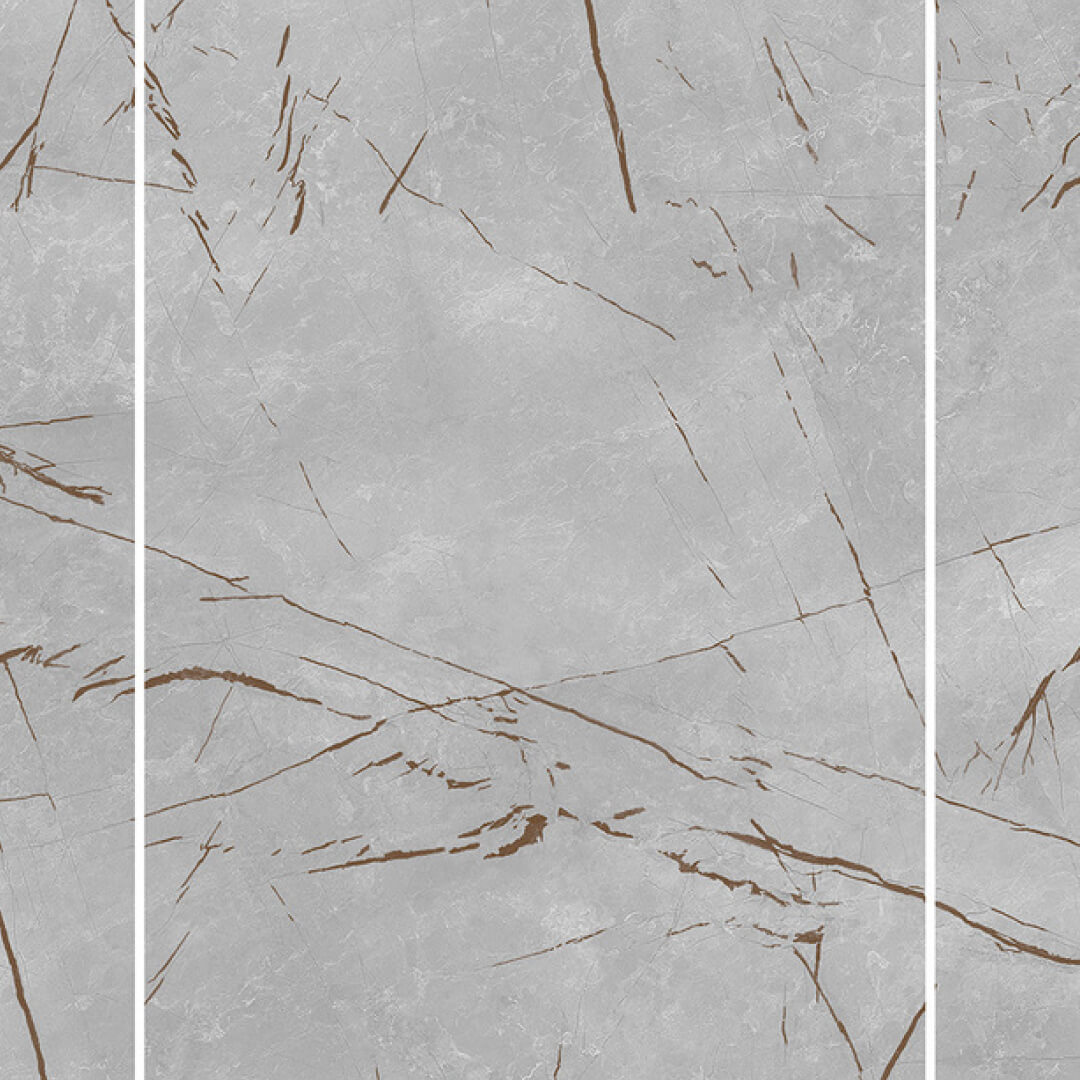 Панель ПВХ Мрамор Грей 673/1 2,6*0,25 Stella Slim 5мм Light (15) Light Slim STSR-395