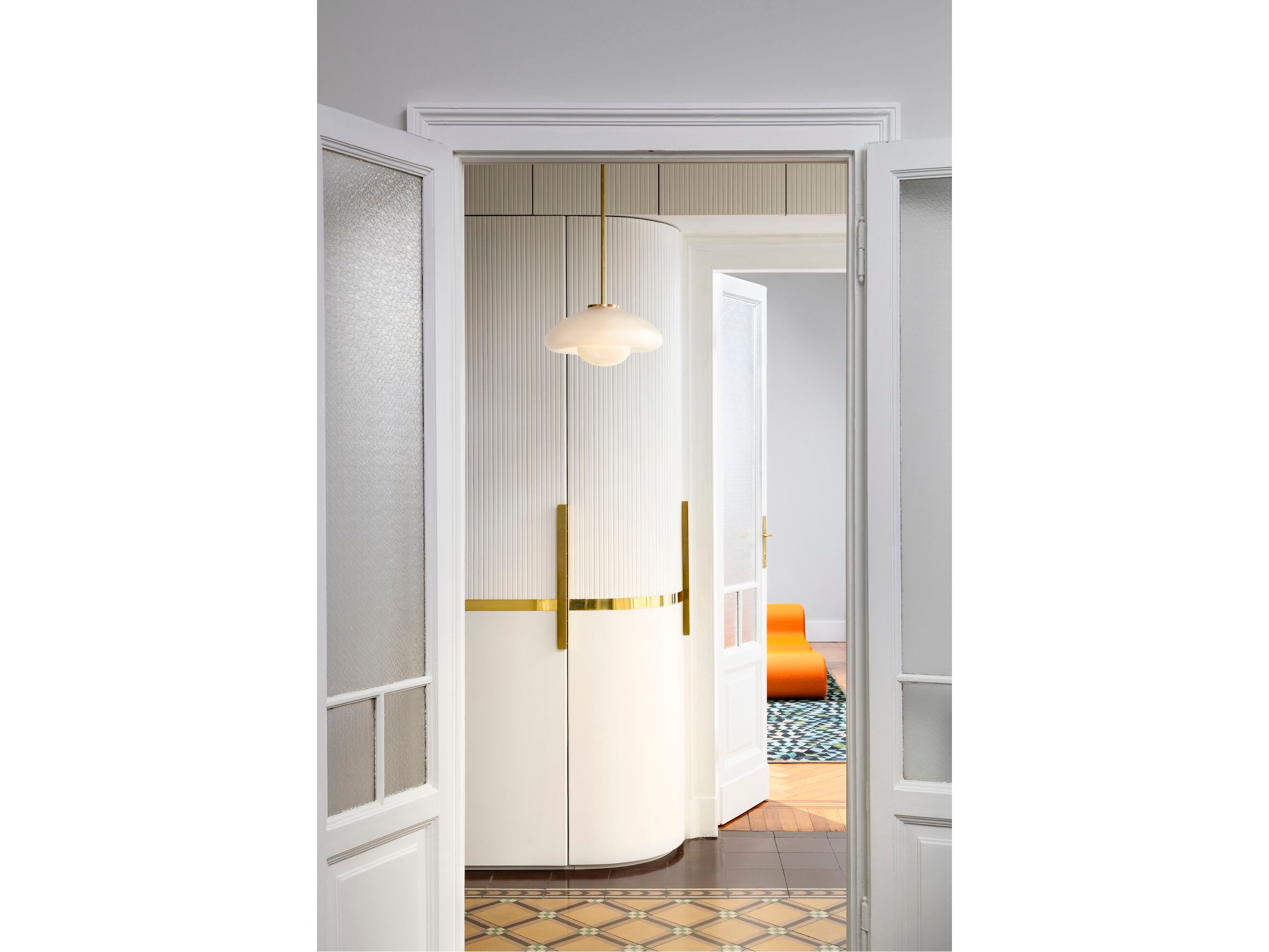 Светодиодный подвесной светильник из латуни и ледяного стекла SkLO Pillow ARCH-00066023 - Вид №4