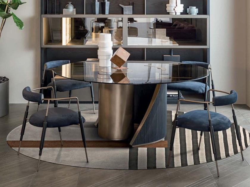 Shake Круглый обеденный стол из стекла Hege sun-id-1432689 - Вид №1