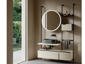 Умывальник с зеркалом