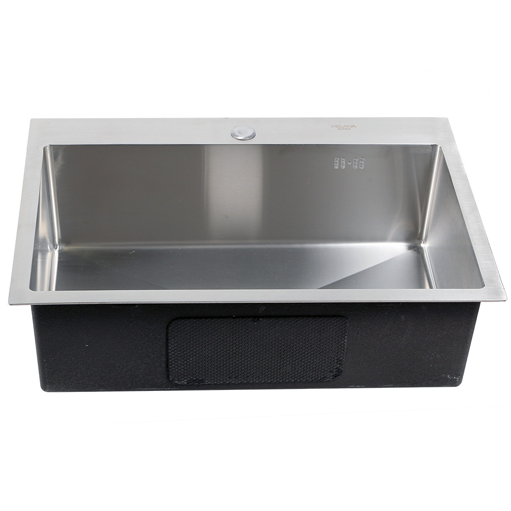 Мойка H6545 MELANA ProfLine 3,0/200 САТИН врезная прямоугольная с коландером H6545 H6545 сатин - Вид №4