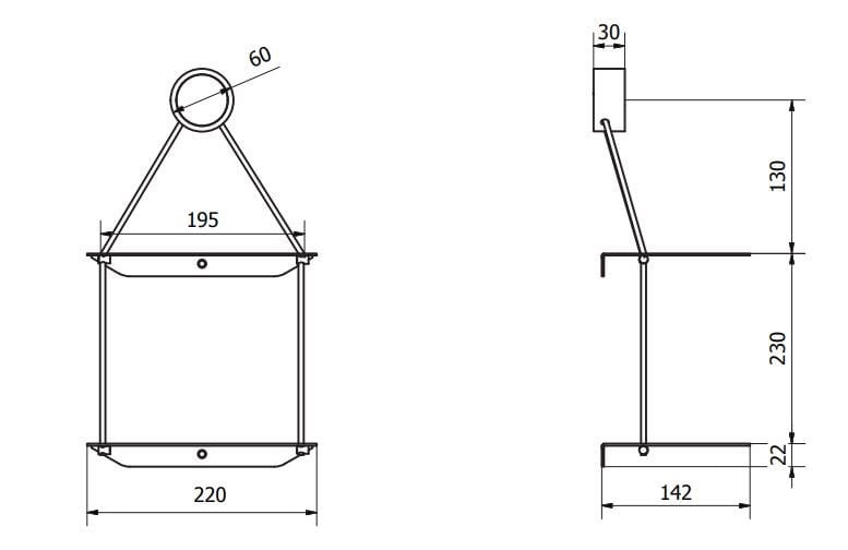 Двойная полка для ванной EVER Life Design ARCH-00086086 - Вид №1