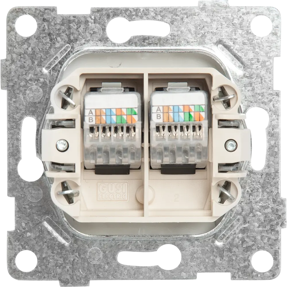 Двойная телефонная розетка GUSI Electric Ugra RJ12 для проводной связи 83864410 STLM-0045195 - Вид №2