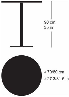 horgenglarus Круглый высокий стол из массива дерева sun-id-1458375 - Вид №3