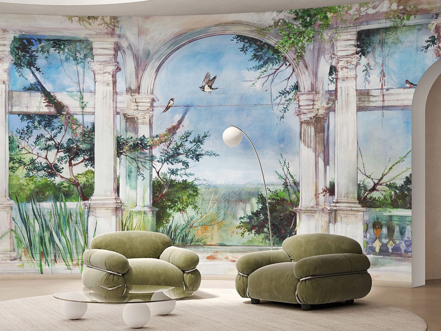 Перспективные обои ПВХ бесплатно, экологически чистые, моющиеся WallPepper коллекция 2023 ARCH-00133797