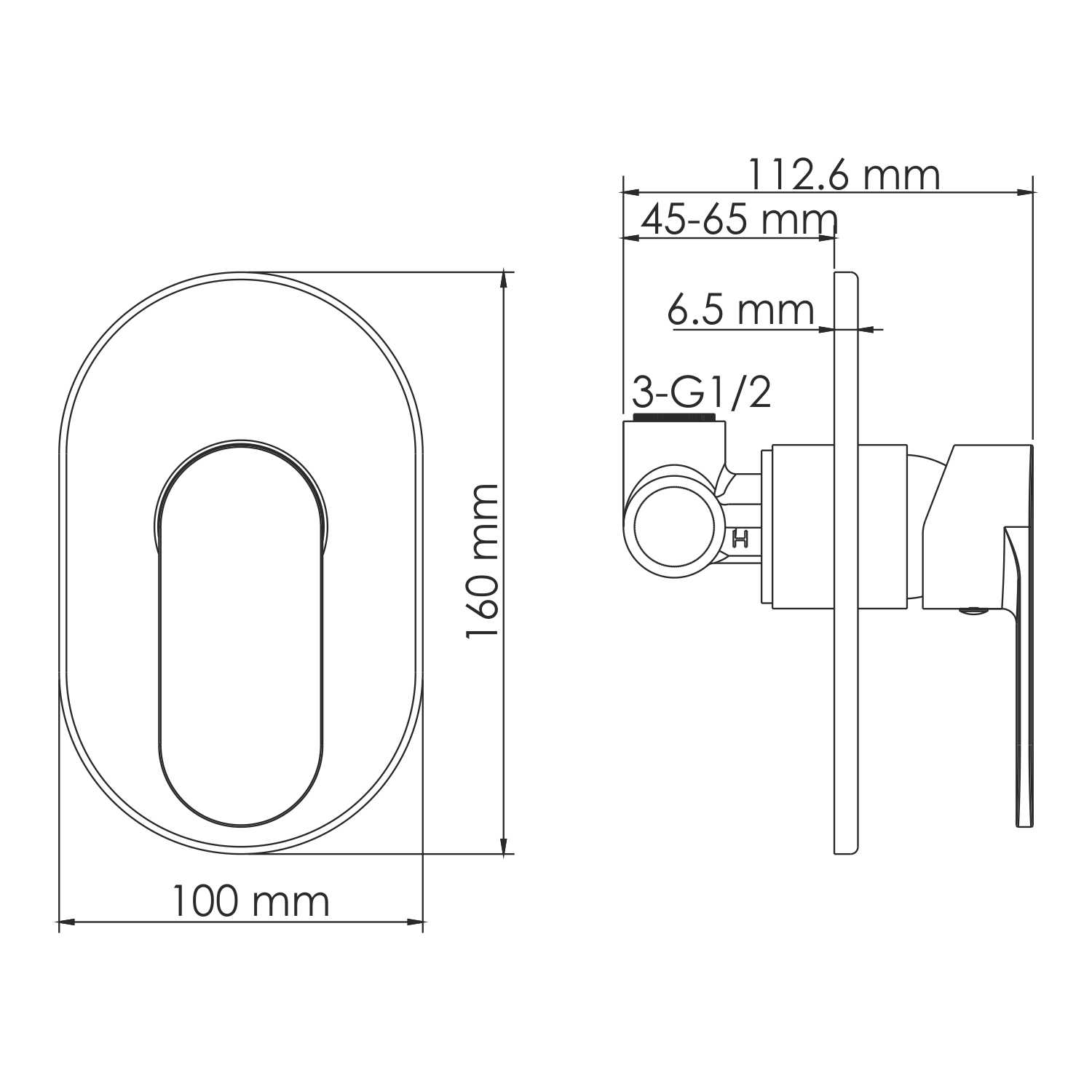 7451 Elbe Смеситель для душа WasserKRAFT Elbe 7400  - Вид №2