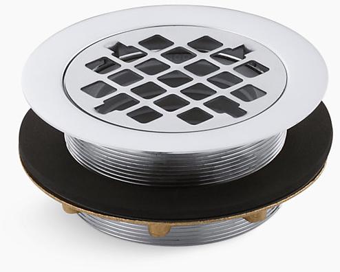 KOHLER Круглый трап для душа с пластиковой трубкой, в комплекте K-9132-SN  - Вид №1