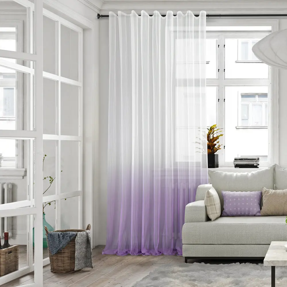 Тюль 1 м/п Plisse сетка 300 см цвет фиолетовый 85342218 STLM-2196517 AMAZONTEXTILE  - Вид №4