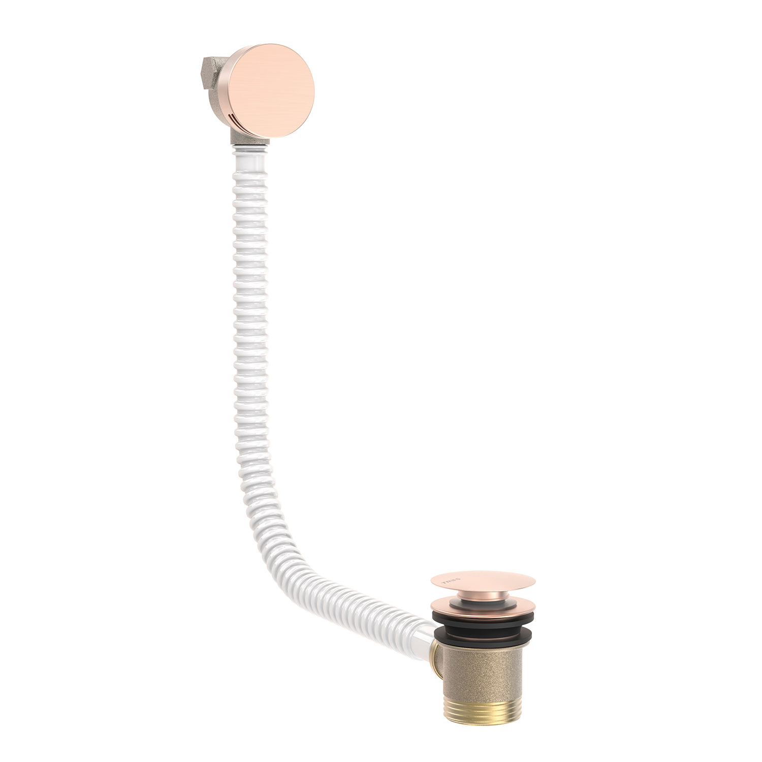 Круглый дренажный и наполнительный клапан Click-clack с переливом для ванны-03453430OPM TRES Drain