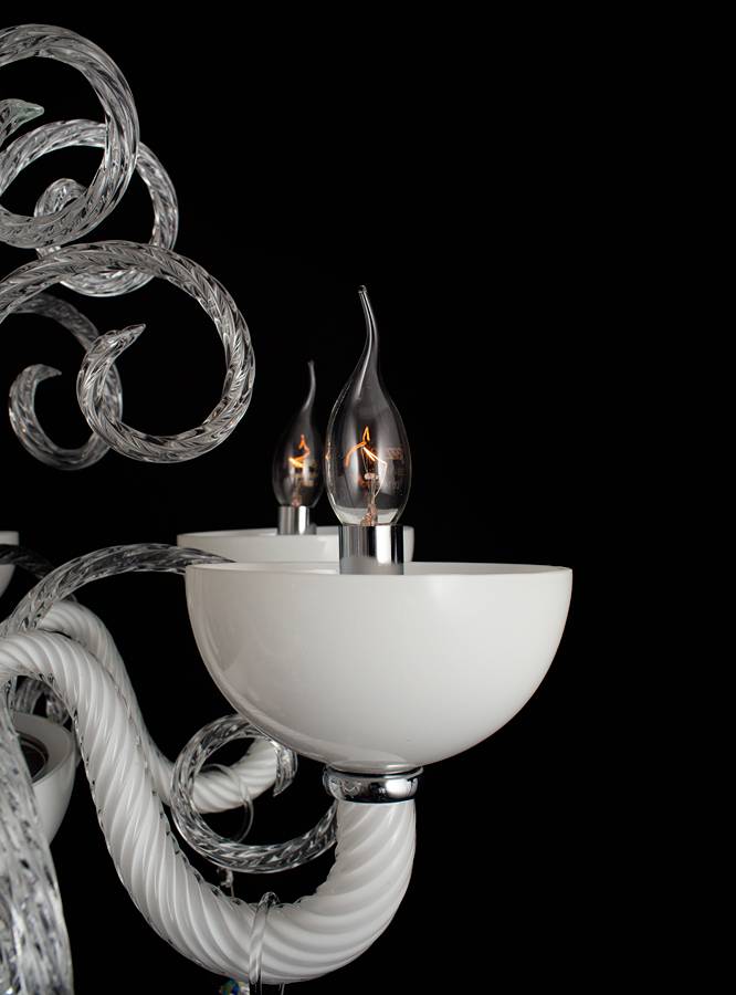 Подвесная люстра Arte Lamp Albina A1130LM-6CC ARTE LAMP ДИЗАЙНЕРСКИЕ, ALBINA 056324 Белый  - Вид №2