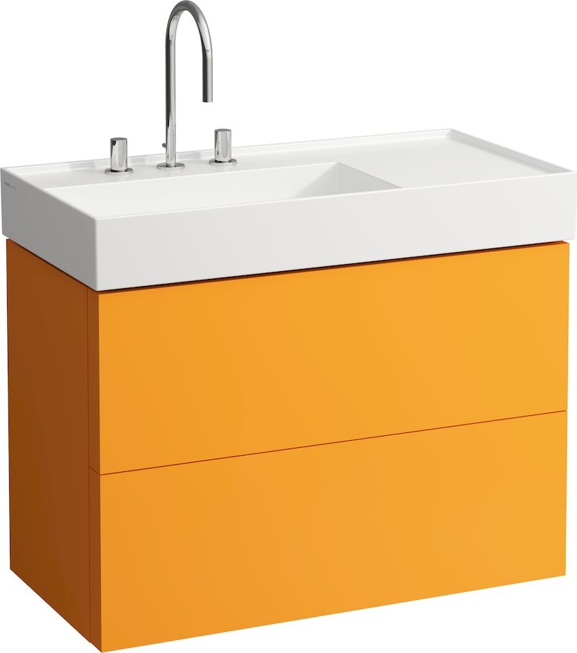 H4076180336421 Шкафчик под раковину, 2 ящика, включает в комплект органайзер, для раковины с полочкой справа 810338 LAUFEN PRO - Вид №3