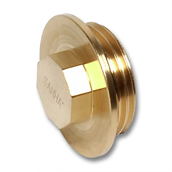 27512R SANHA 751 соед.для шлангов, латунь, заглушка 2 мм  - Вид №1
