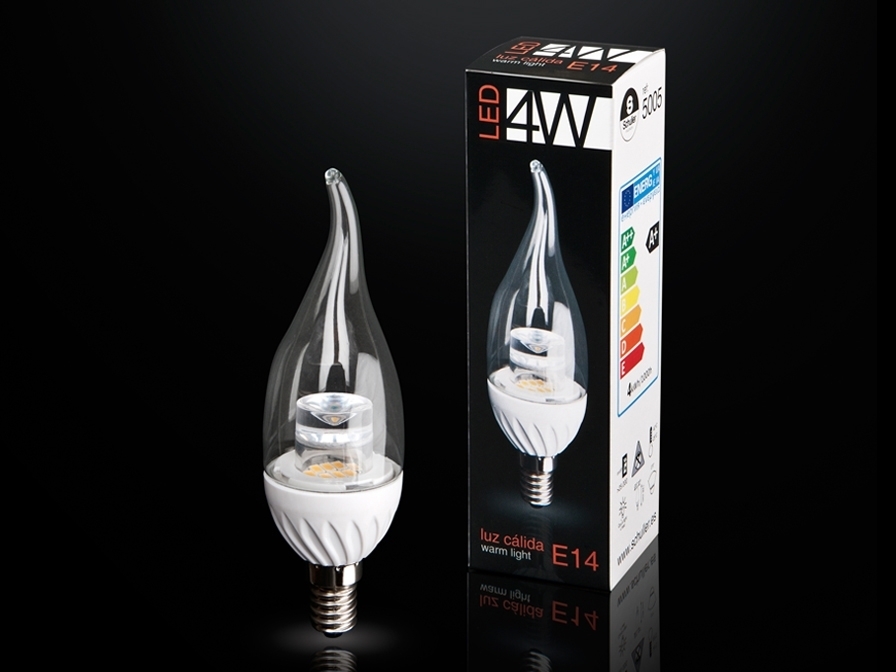 109111 Лапочка LED FLAMA TR.3000K 4W E14 Schuller 