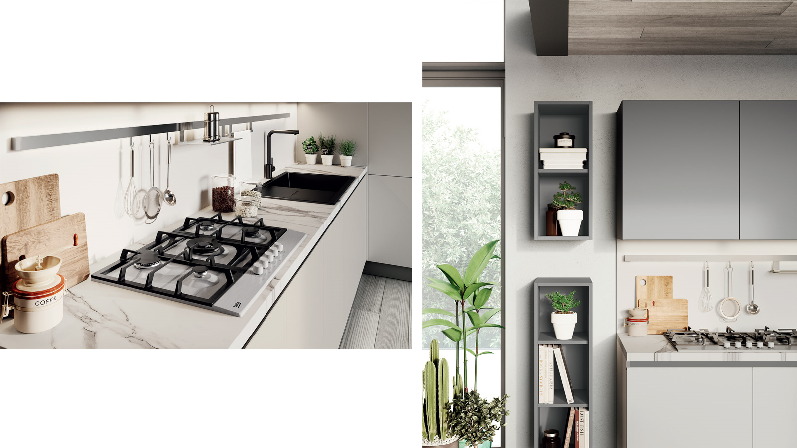 Easy 014  Кухонный гарнитур Ar-Due Colore matt  - Вид №1