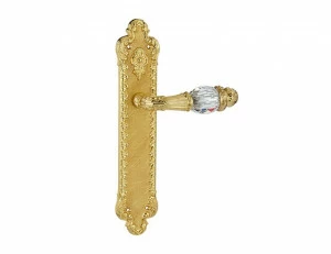 0A2841.000.71 Дверные ручки на пластинах с кристаллами сваровски Античное серебро