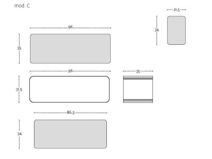 Модульная алюминиевая секционная Книжная полка altreforme District ARCH-00055752 - Вид №13