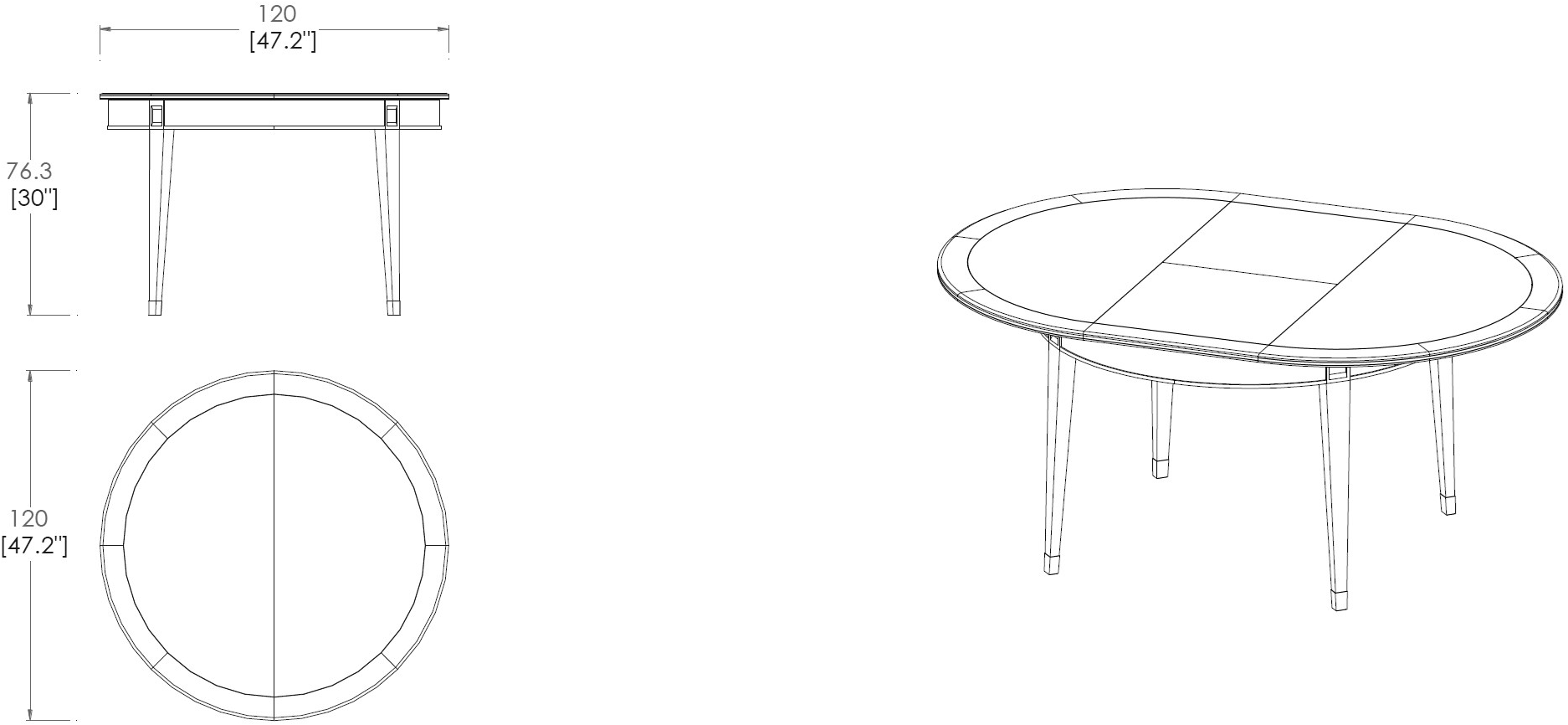 Roche Bobois Раздвижной стол из дуба Nouveaux classiques sun-id-1423548 - Вид №6