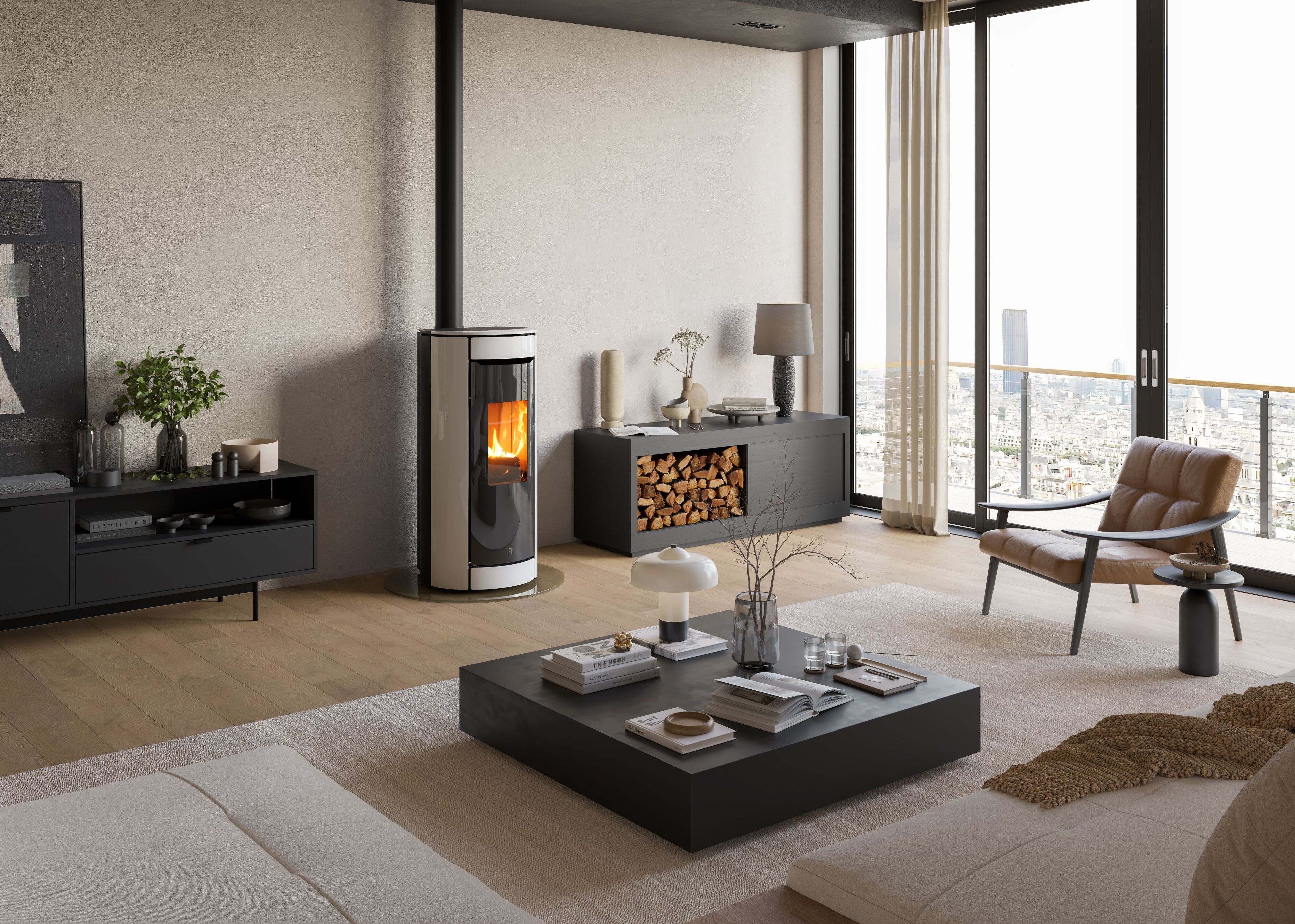 Комбинированная печь для древесных гранул Jolly Mec воздушные системы ARCH-00112296 - Вид №1