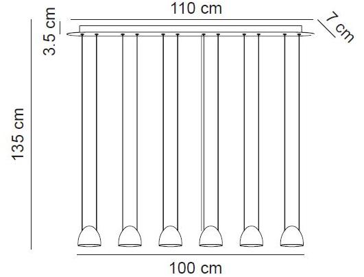 Alma light Металлический светодиодный подвесной светильник Led oval sun-id-1354924 - Вид №5