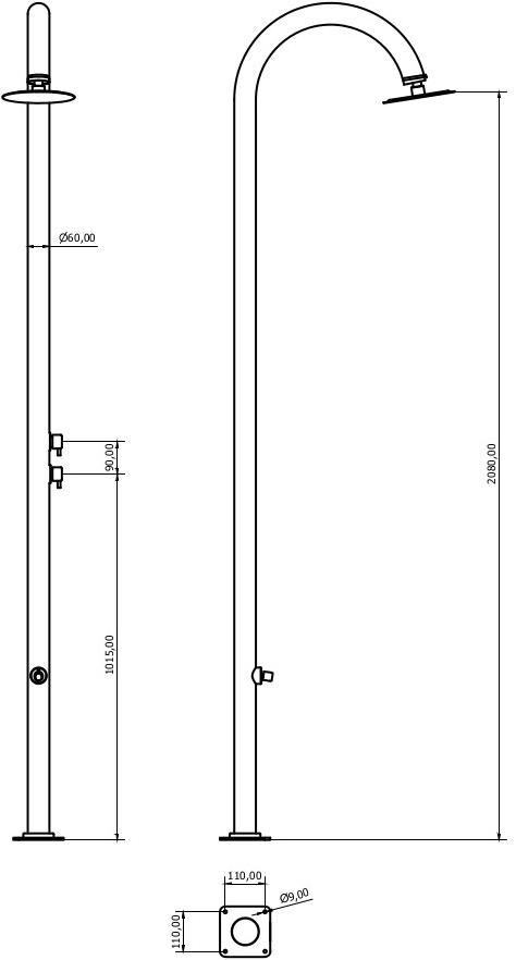 Летний душ / душ для бассейна из нержавеющей стали Santreyd sun-id-1440354 - Вид №6