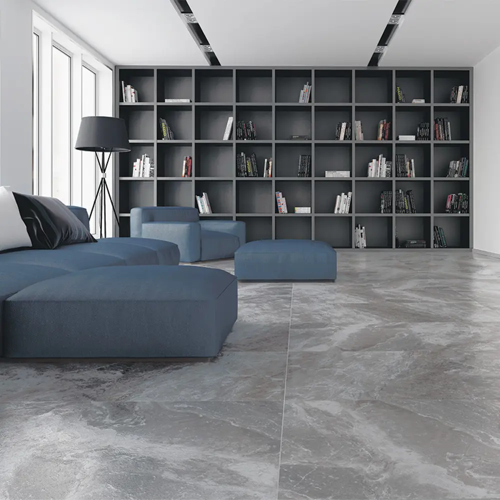 Grasaro Marble: керамогранит серый матовый 60х120 см под мрамор 89337763