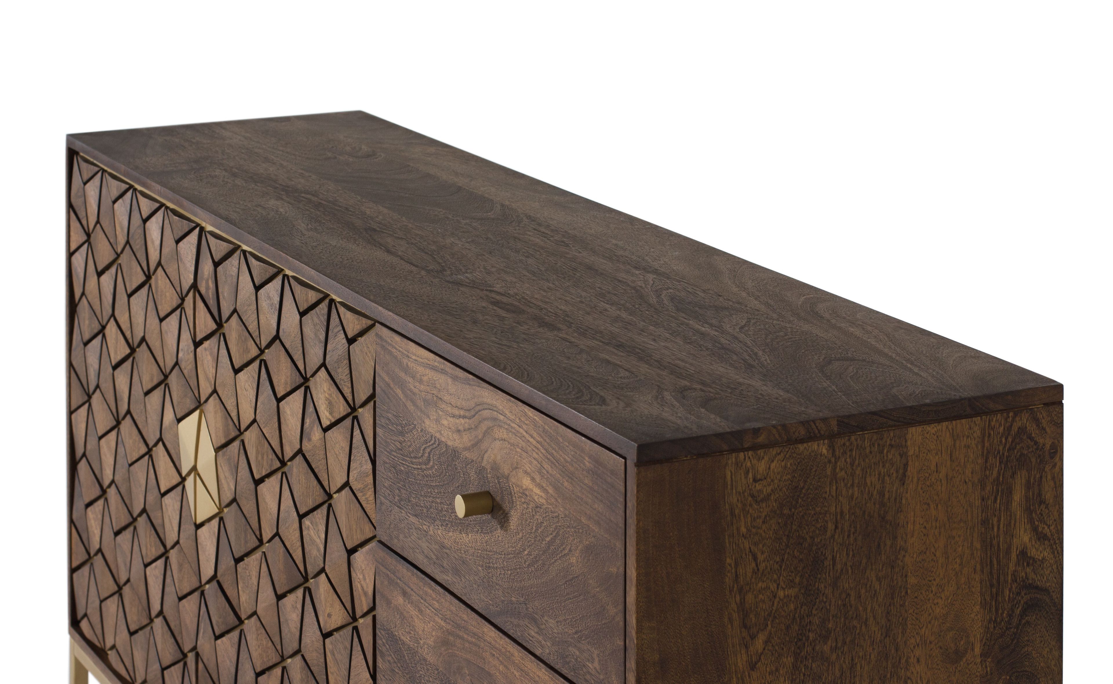 Шкаф из манго с выдвижными ящиками и распашными дверцами Giner y Colomer Bora Bora ARCH-00084177 - Вид №3