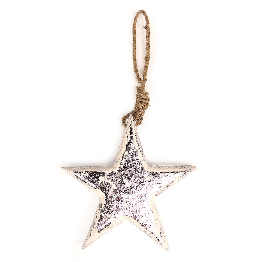 en_ny0012 Украшения подвесные silver stars/trees/hearts, деревянные, в подарочной коробке, 24 шт. EnjoyMe  - Вид №9