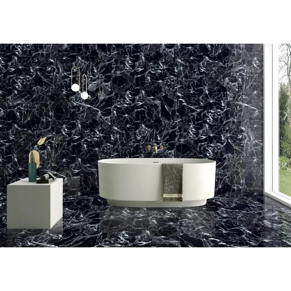 Глазурованный керамогранит End Polar Black 60x120 см 1.44 м² полированный цвет черный Santreyd STLM-2134188 - Вид №2