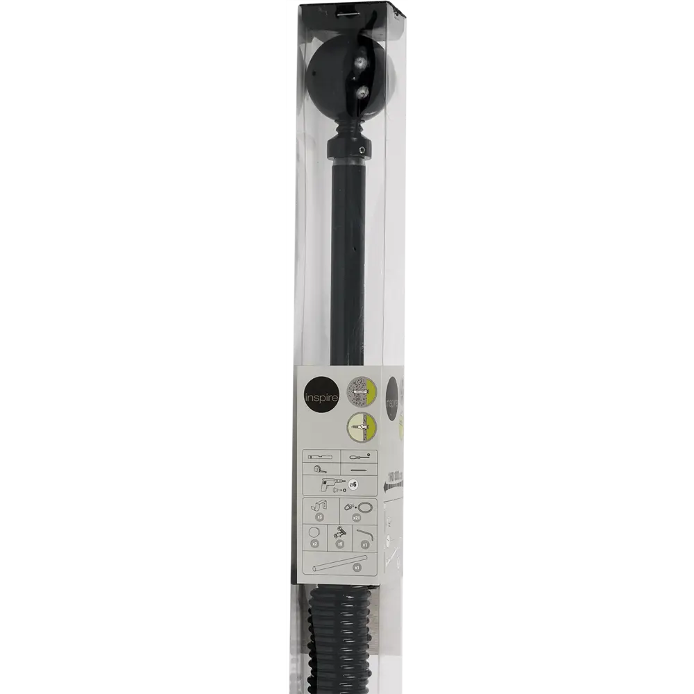 Карниз одноярдный раздвижной Inspire Шар 160-300 см цвет чёрный 81976816 STLM-2113040  - Вид №2