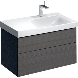 500.516.43.1 Шкафчик для раковины Geberit Xeno² с полкой, с двумя выдвижными ящиками Geberit