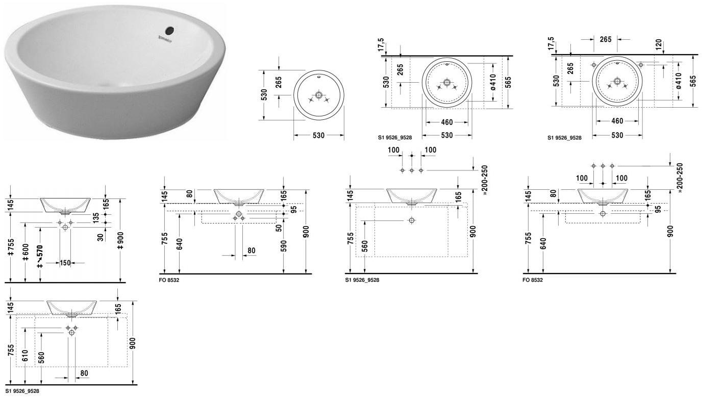 044648 Накладная раковина на столешницу  овальная Duravit Starck 1 - Вид №2