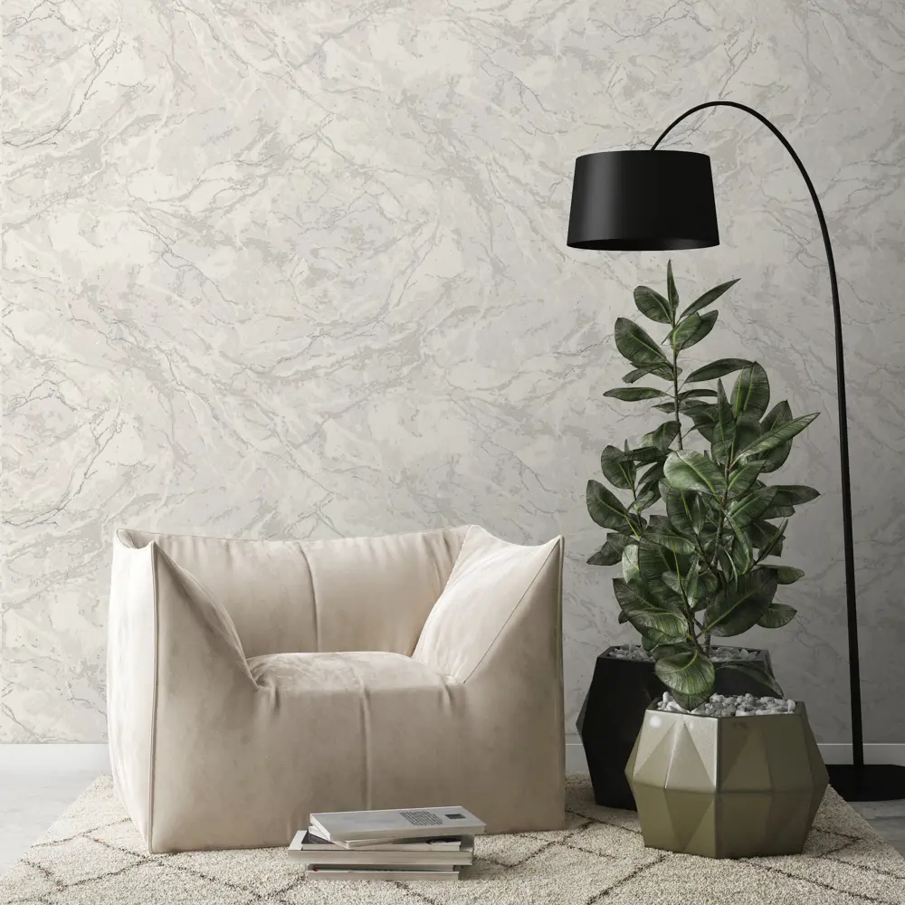 Флизелиновые обои АРТЕКС Ривер серые 1.06 м - практичность и стиль 89400289 STLM-1463962 - Вид №4