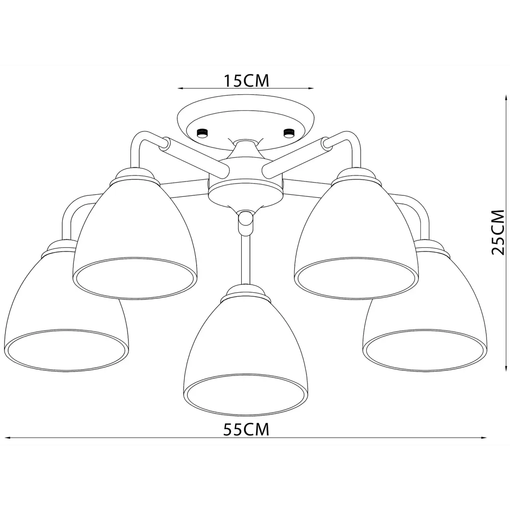 Люстра потолочная KREAFORTA Zeya 5 ламп цвет белый 89420913 STLM-2194023  - Вид №6