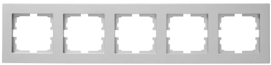 VESNA Рамка 5-ая горизонтальная без вст серебро