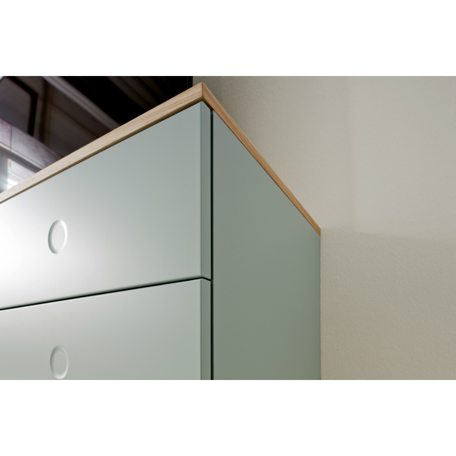 Тумба под ТВ Tenzo Dot, 60х162х43 см, дуб, зеленая 1664676 - Вид №12