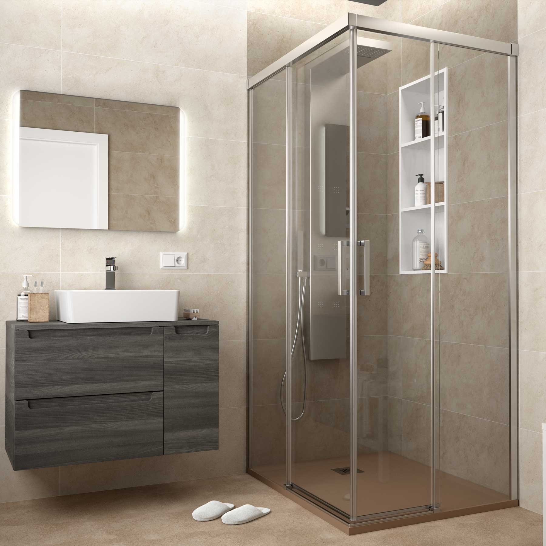 23592 SALGAR Поддон для душа RIOJA SAND 700 x 1300 мм  - Вид №1