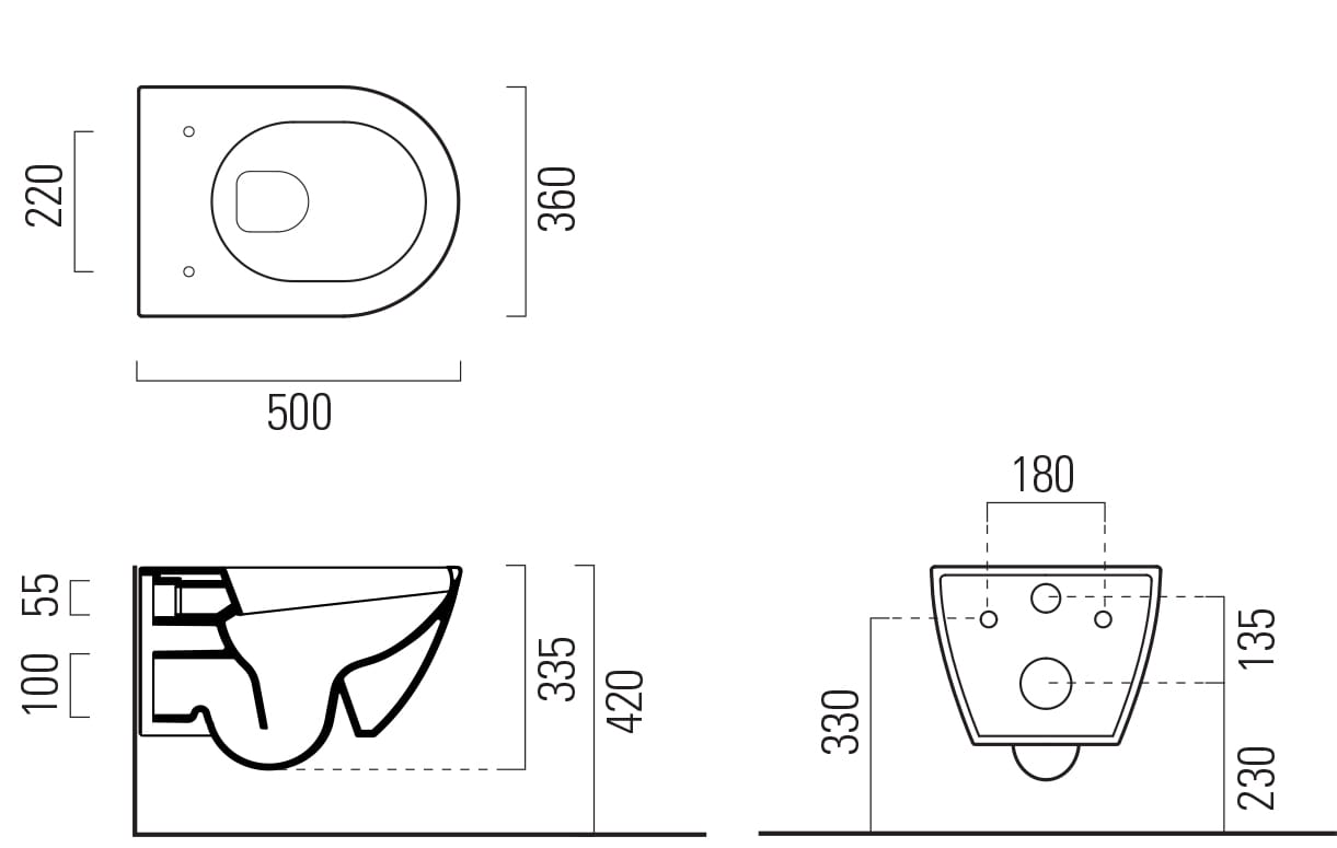 Керамический настенный туалет GSI ceramica Color Elements ARCH-00096377 - Вид №15