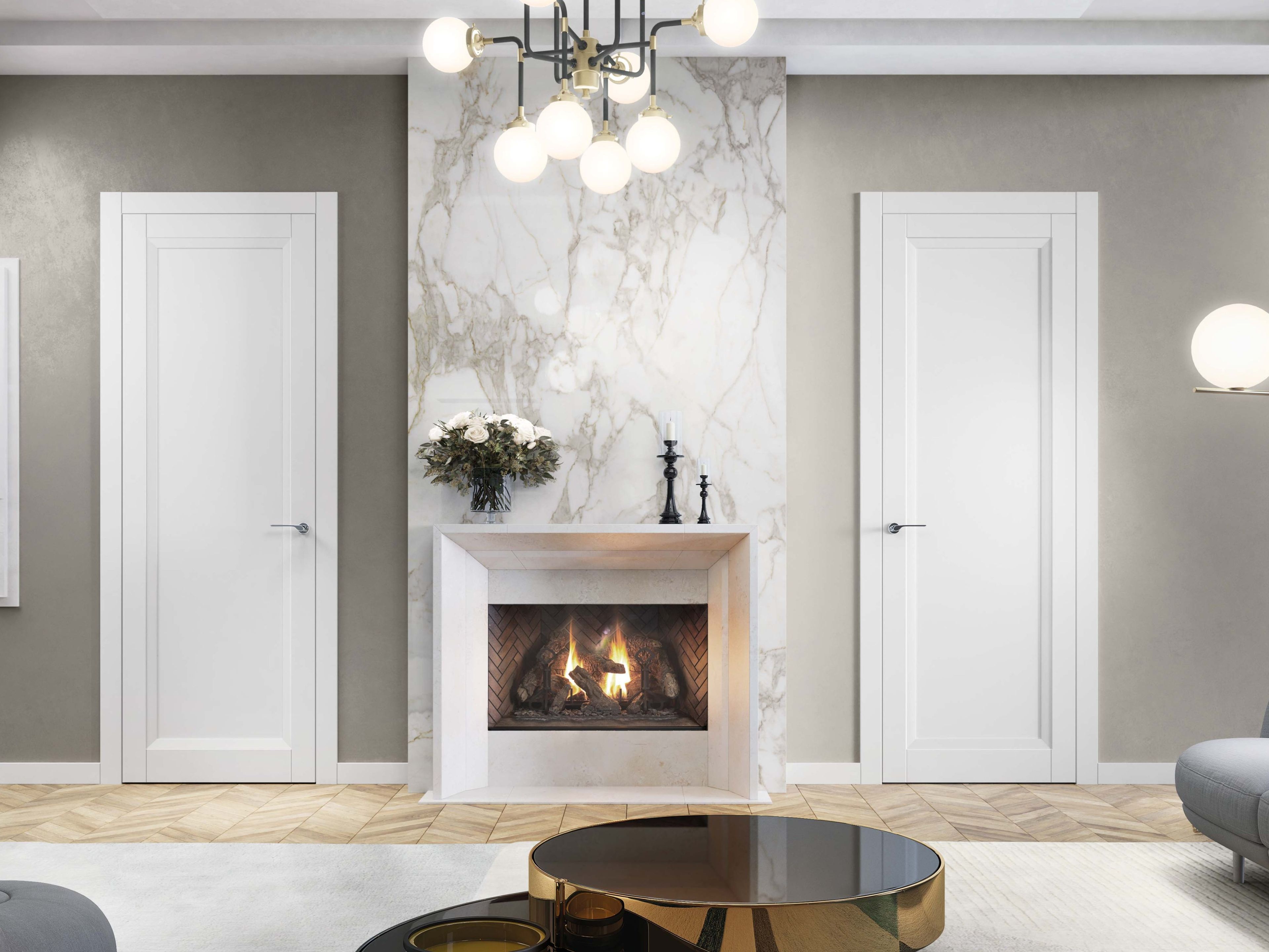 Лакированная распашная дверь BARAUSSE деревянные двери ARCH-00117575 - Вид №1