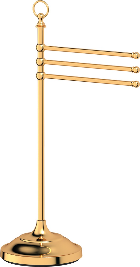 STI 231 Стойка с держателем полотенец поворотным тройным для ванной 80 cm 3SC STILMAR GOLD Treesseci 3SC
