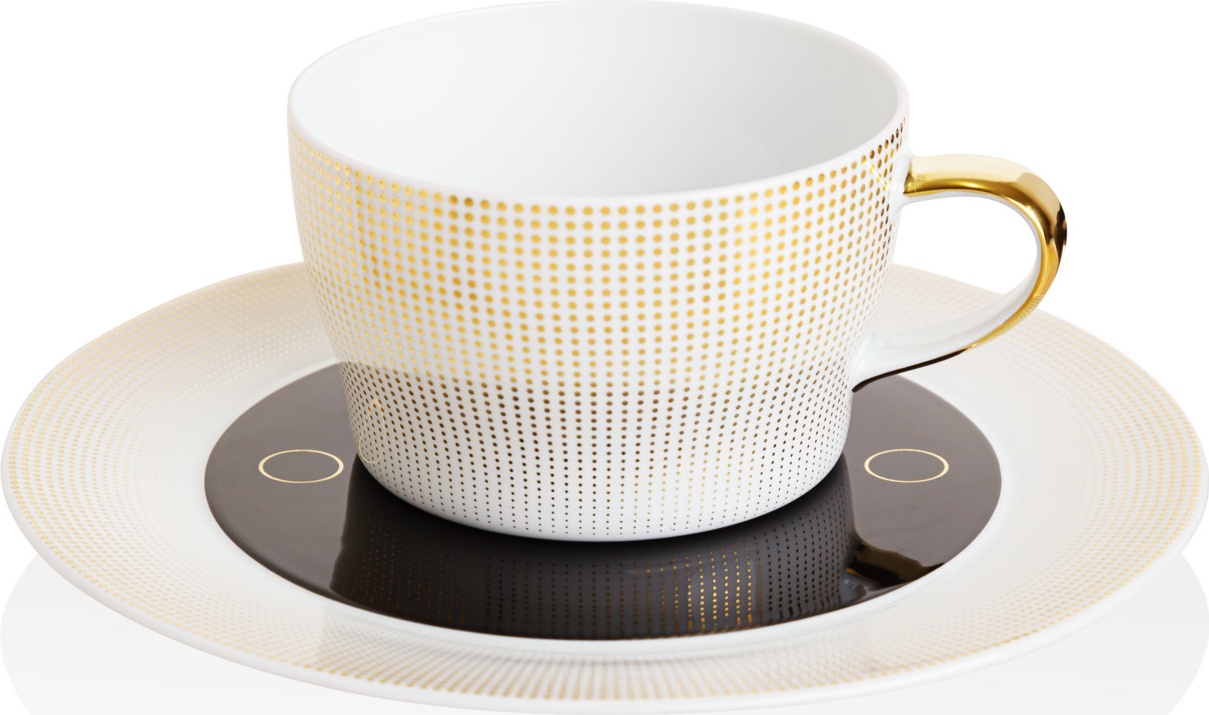 10571095 Furstenberg Чашка чайная с блюдцем Furstenberg "Лунный свет" 200мл Фарфор 